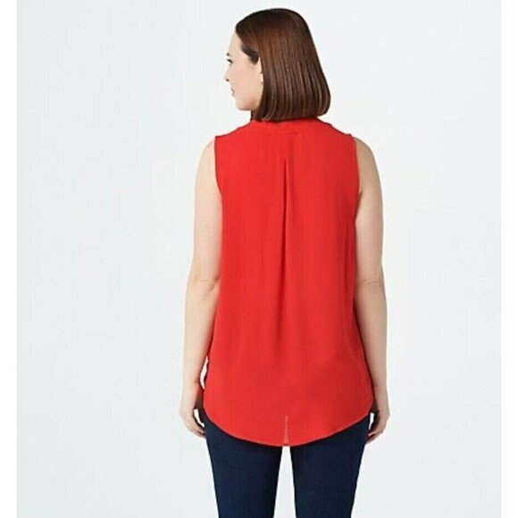 Gibson Look High Low Surplice Tank Red XXS - Picture 2 of 3